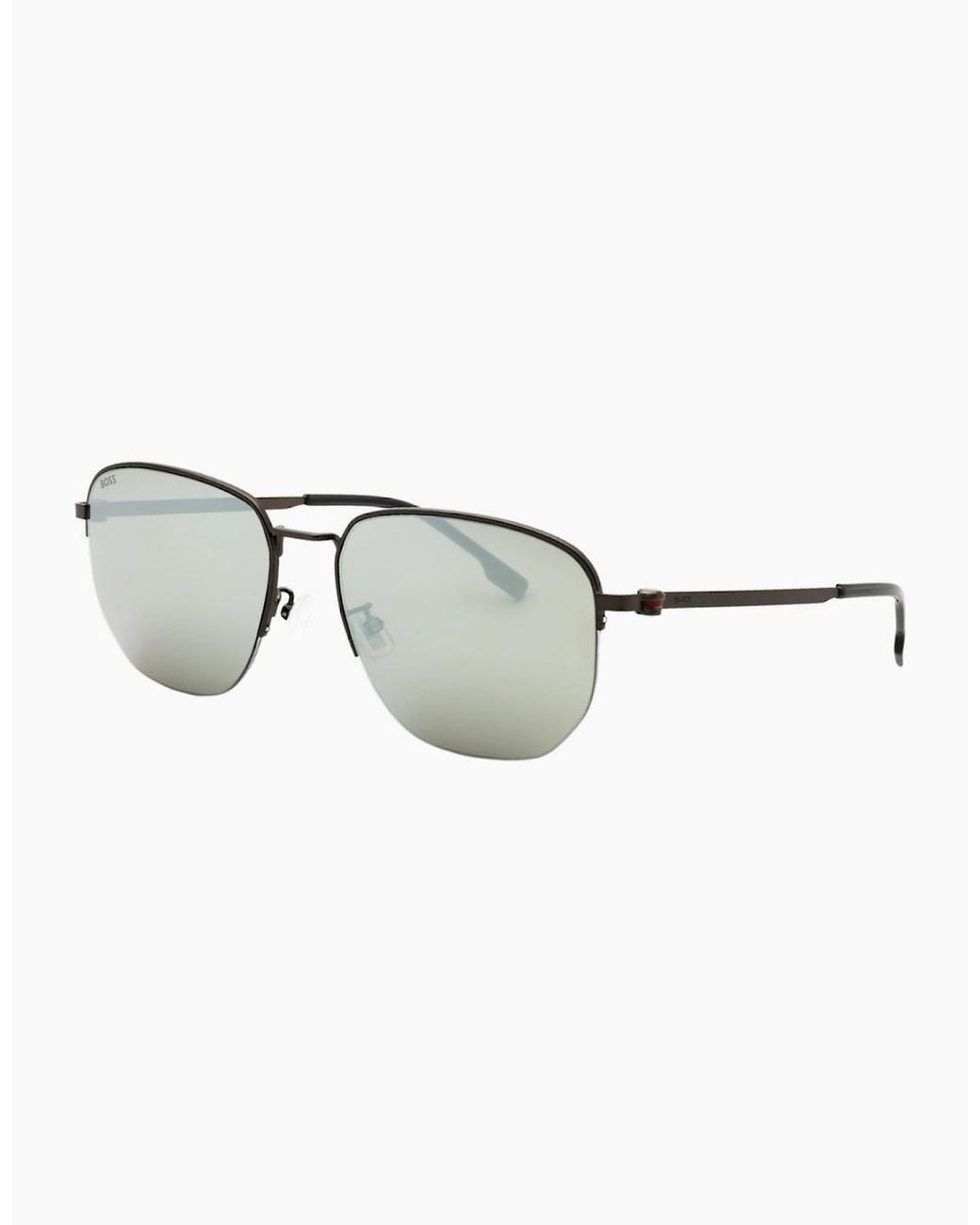 Boss Gray Matte Dark Ruthenium Sunglasses for men