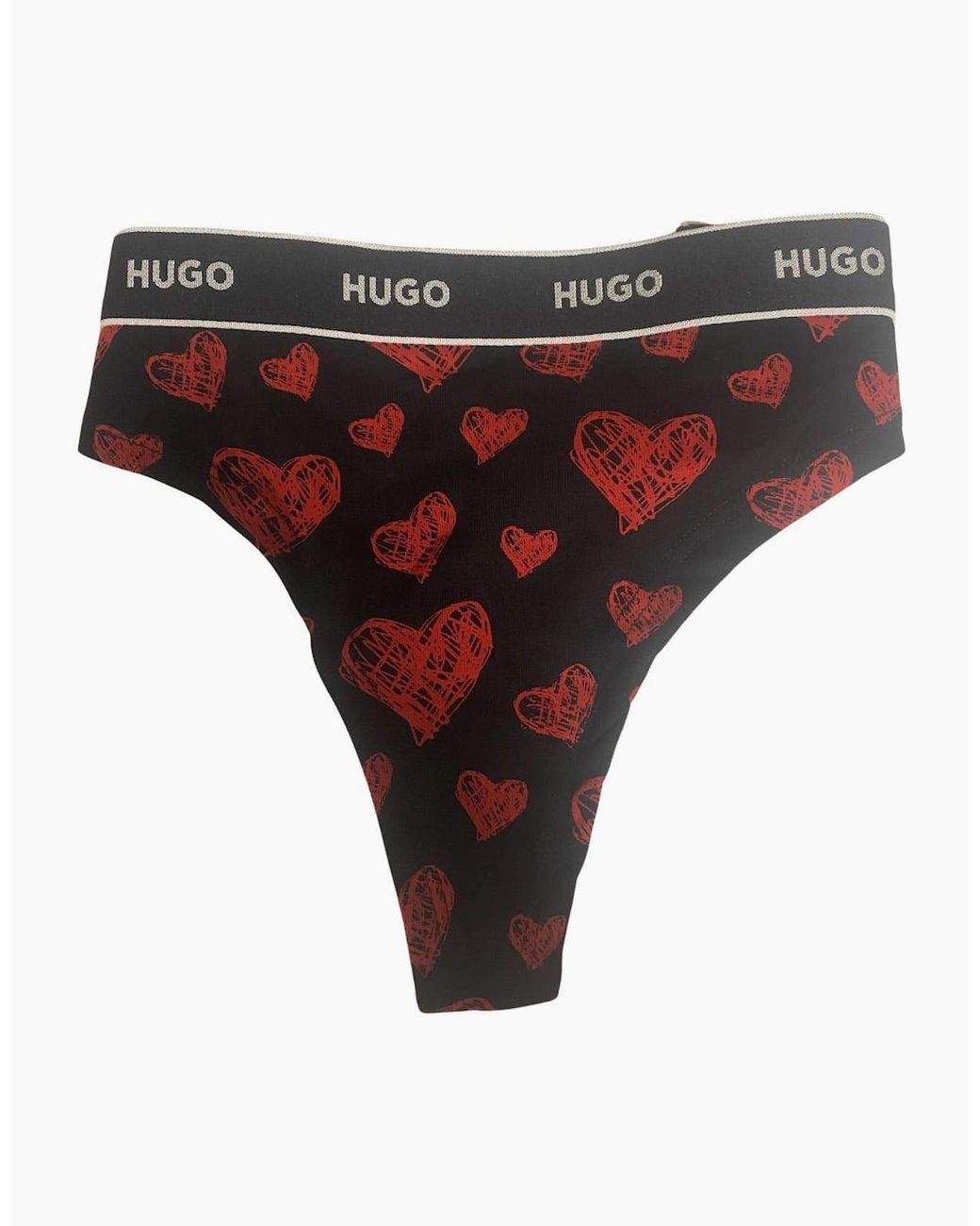 Boss Black 3-Pack Classic Logo Hearts Print Thongs