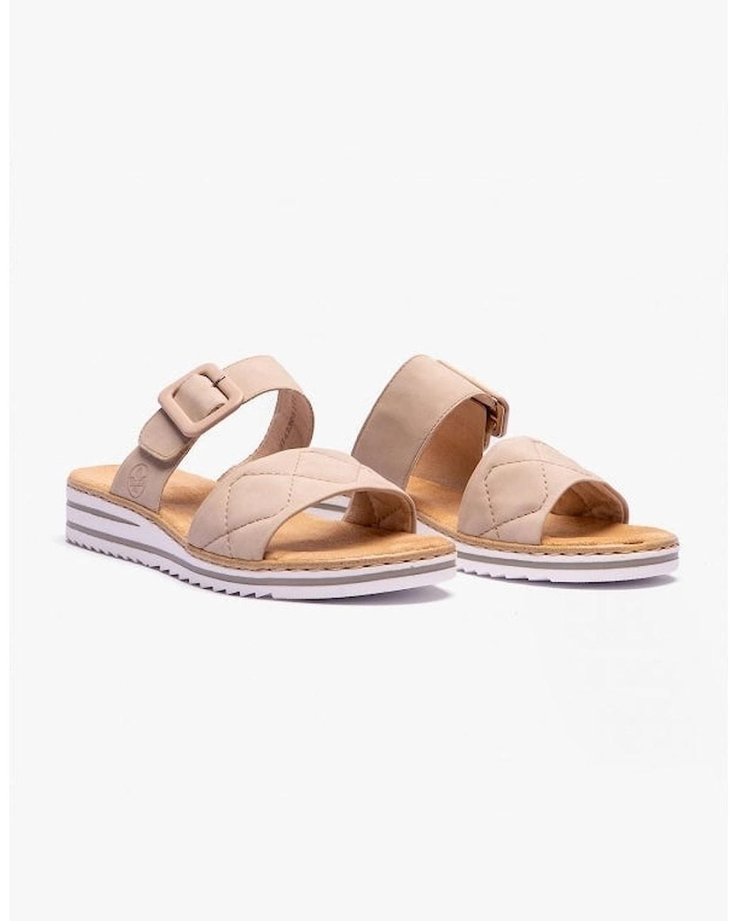 Rieker Pink V0694 Mule Sandals