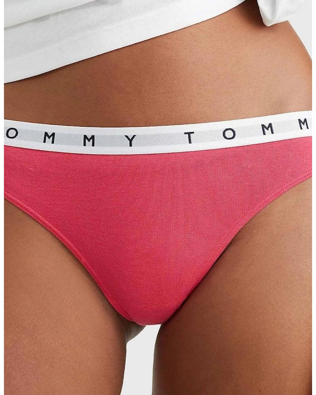 Tommy Hilfiger Multicolor 5-Pack Repeat Logo Waistband Thongs, /Pale/Hot/Aqua/Rose
