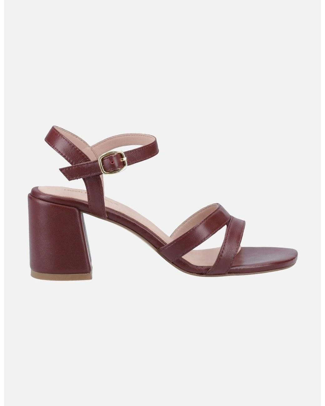 Hush Puppies Pink Nalani Leather Bordeaux Sandals