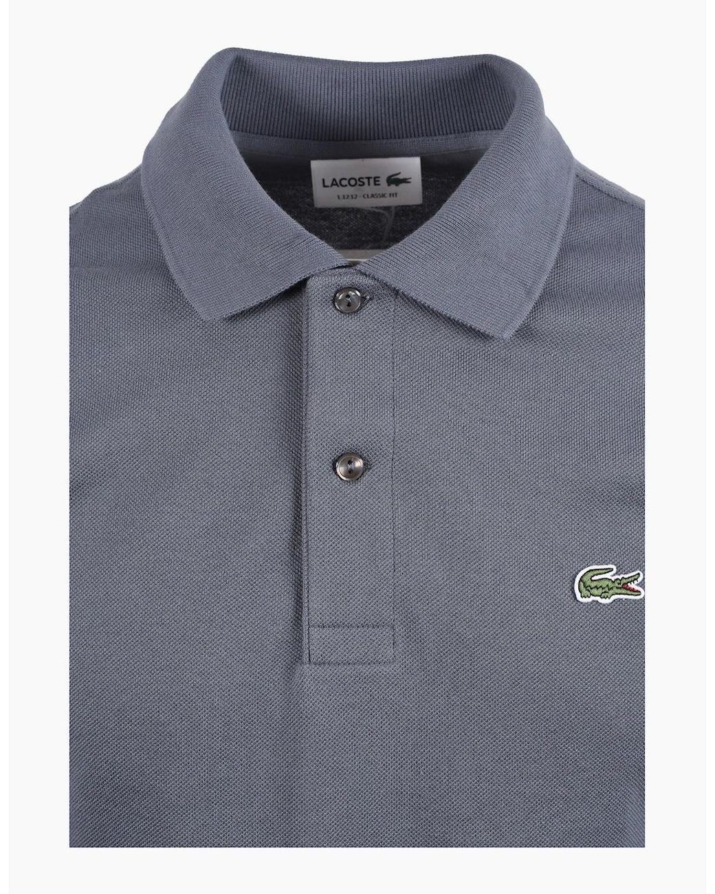 Lacoste Blue L.12.12 Pique Cotton Polo Shirt for men