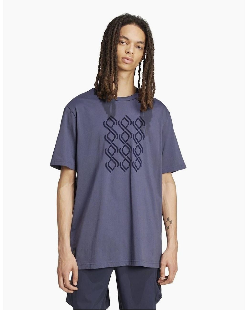 Adidas Blue Juve Szn Tee Gym Top for men