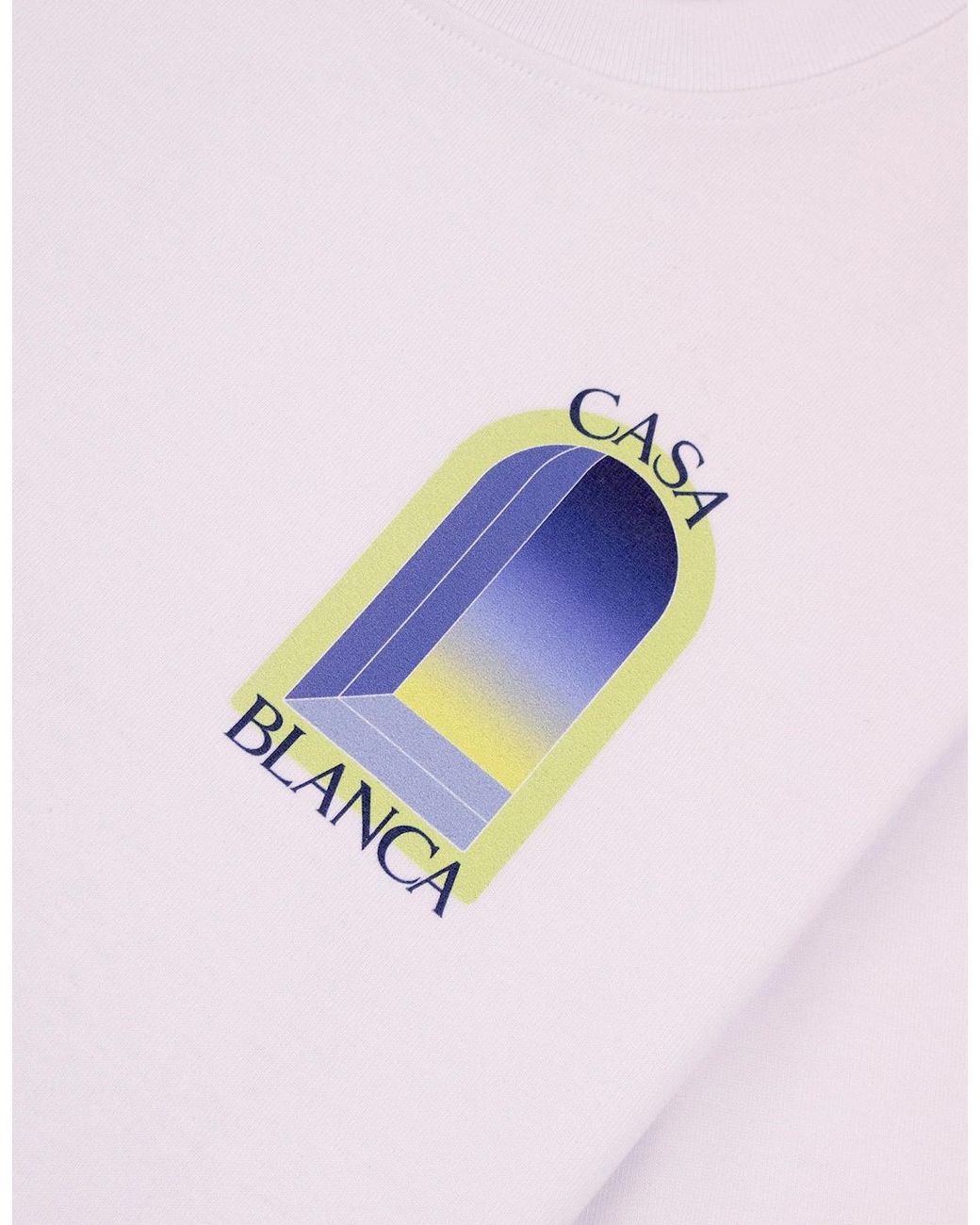 Casablanca Pink Arches Classic Short Sleeve T-Shirt/Lime for men