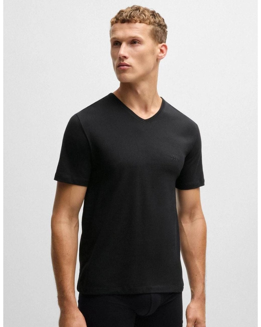 Boss Black Boss 3-Pack V-Neck Underwear T-Shirts for men
