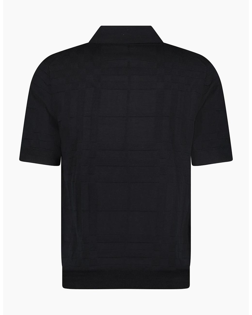 Burberry Black 'Kieran' Knit Polo-Shirt for men