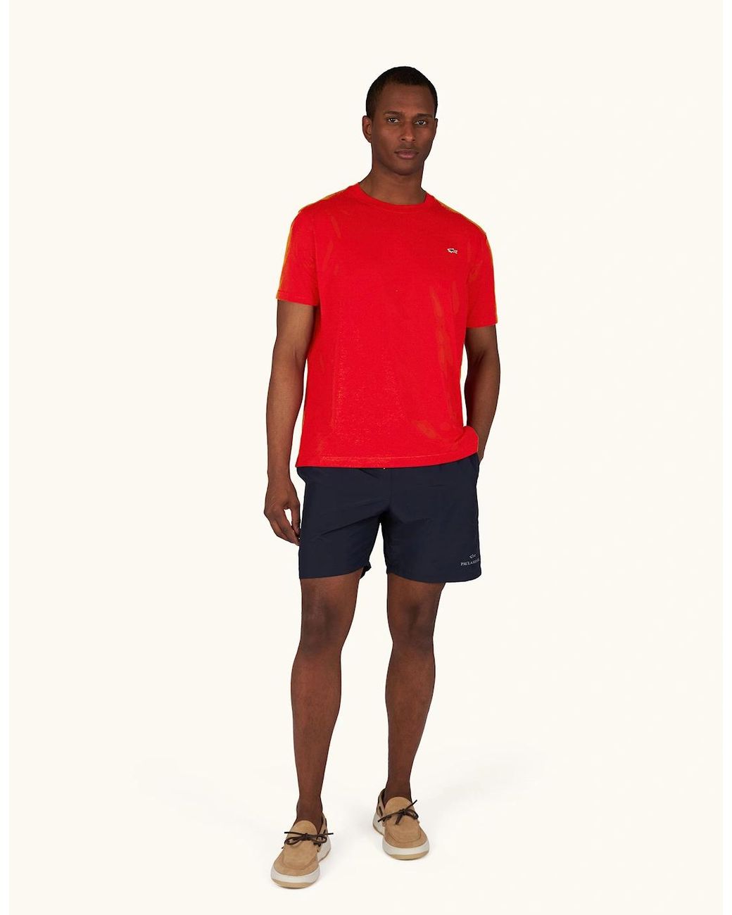 Paul & Shark Blue Reflective Logo Swim Shorts 013 for men