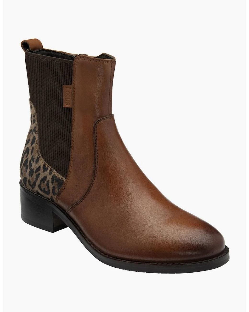 Lotus Brown Lindley Ankle Boots