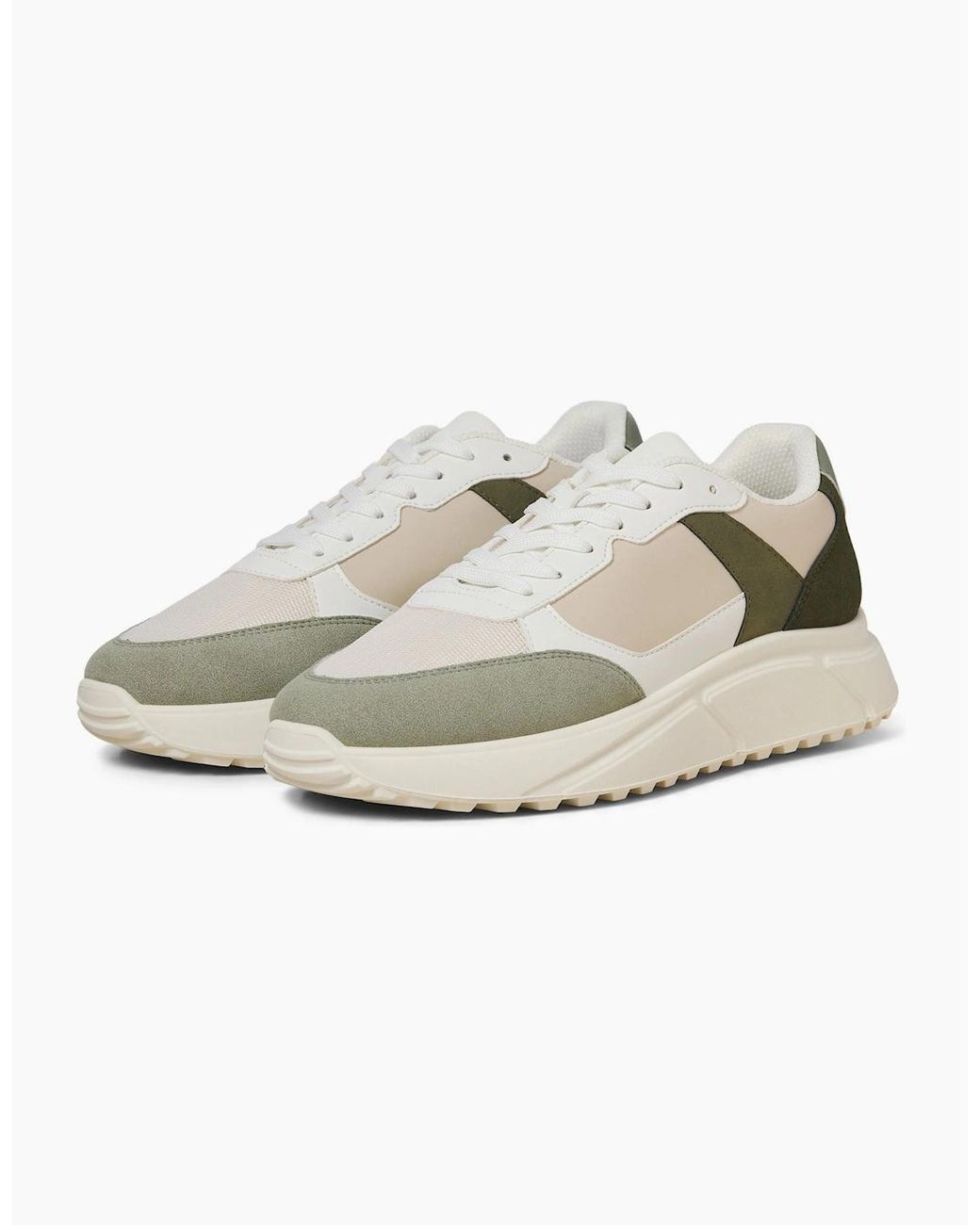 Jack & Jones Gray Aspire Runner Polyurethane Seagrass Bronze Trainers for men