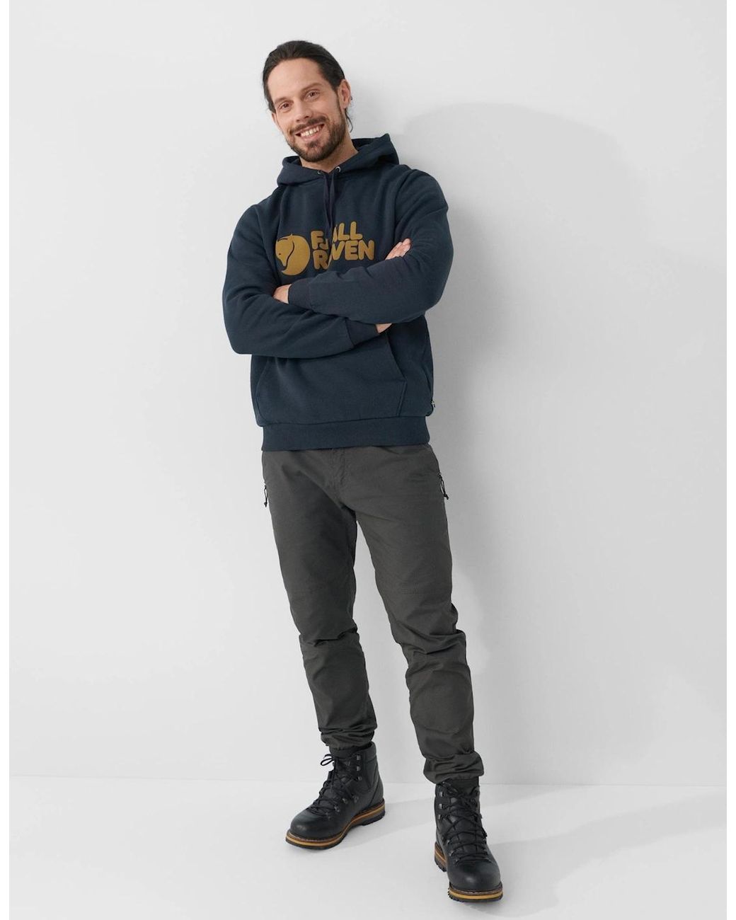 Fjallraven Blue Logo Hoodie for men