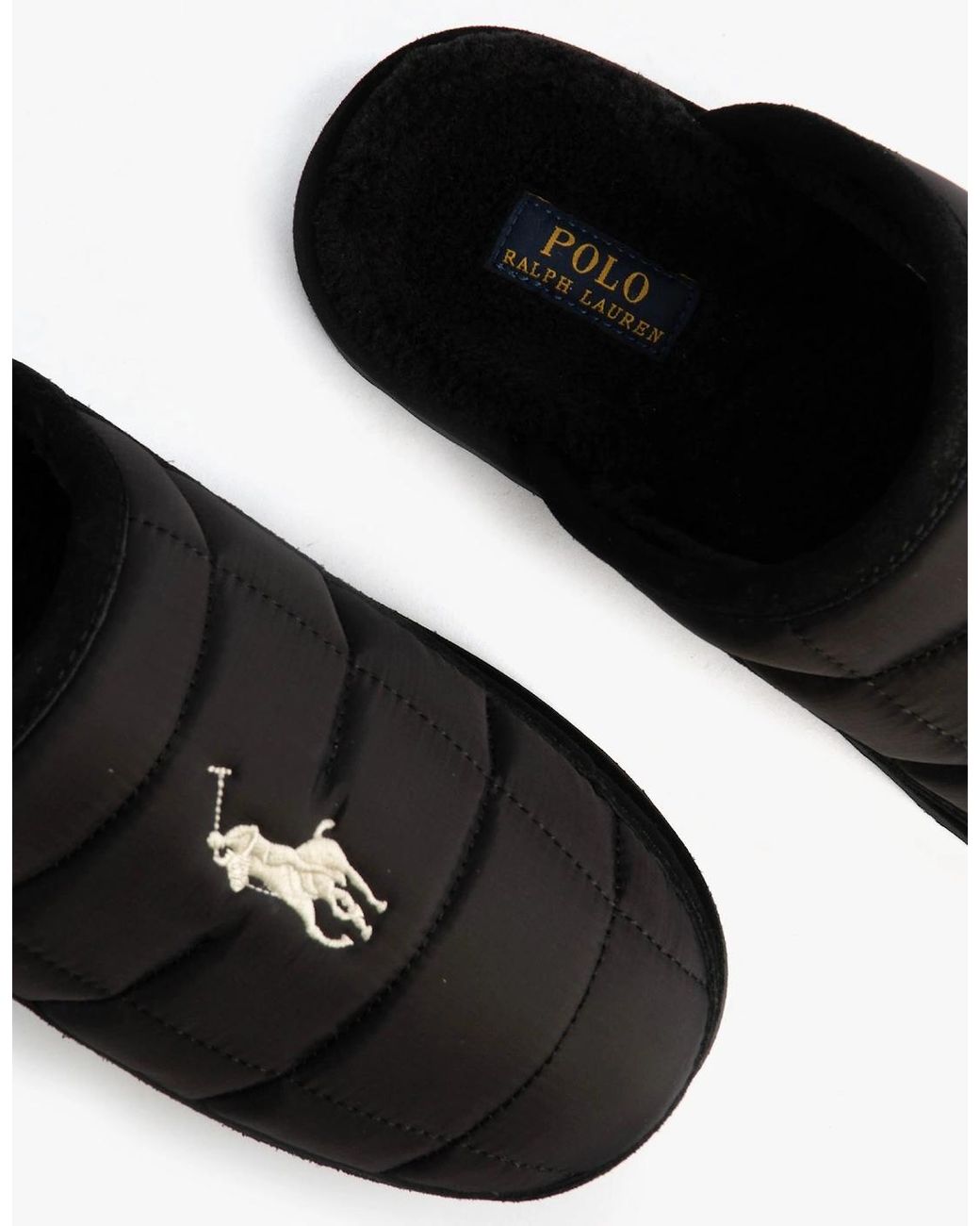 Polo Ralph Lauren Black Read Scff Ii Mule Slippers/Cream for men
