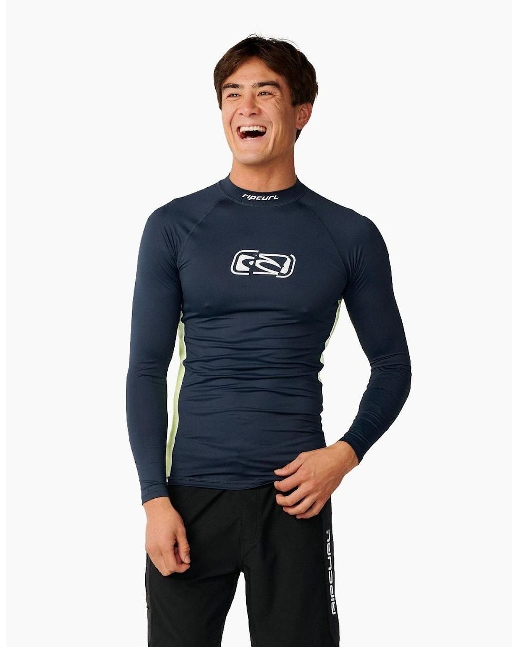 Rip Curl Blue Rip Curl Archive Long Sleeve Rash Vest for men