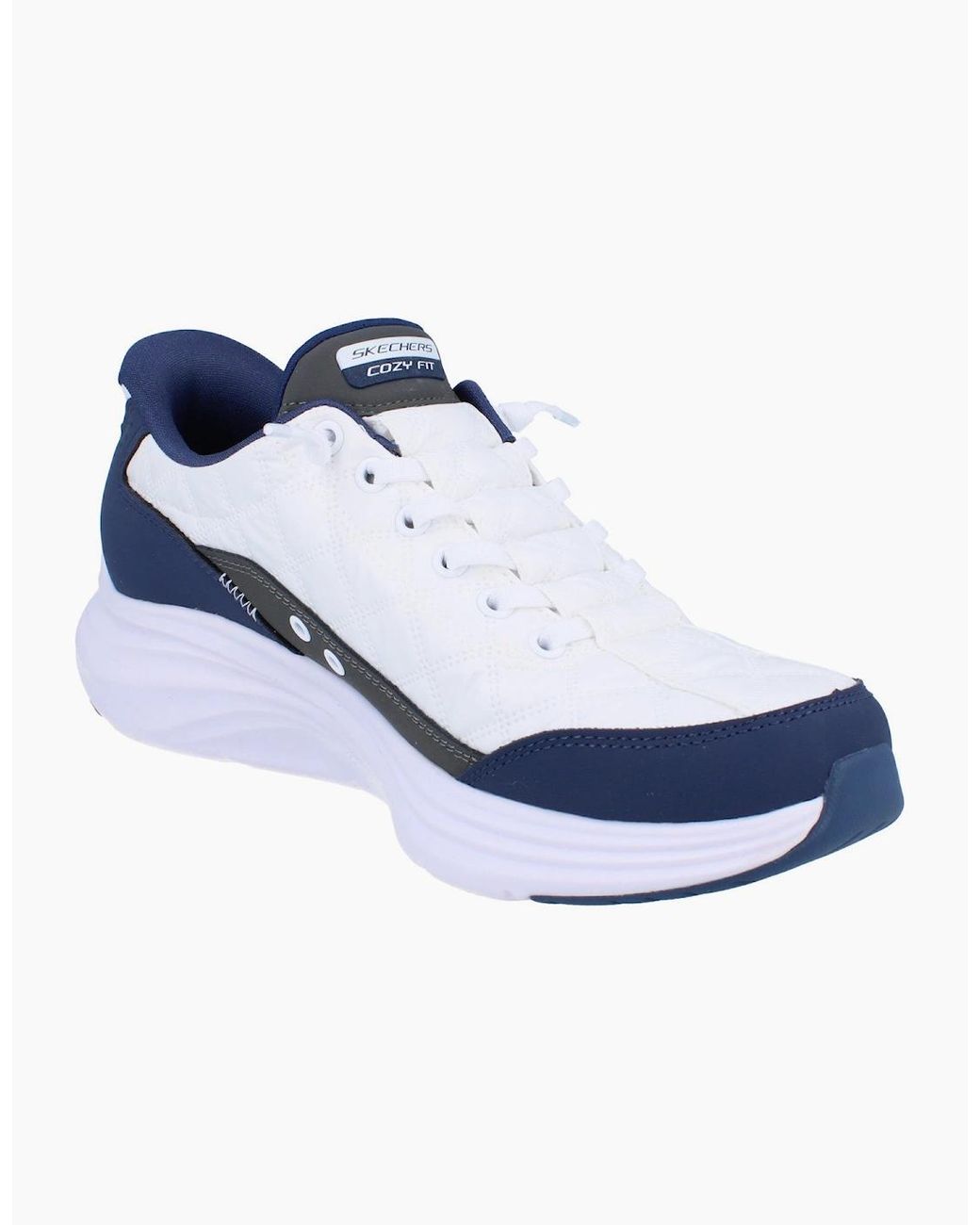 Skechers Blue Hands Free Slip-Ins Contour Foam Trainers 150404 Shoes Wnv