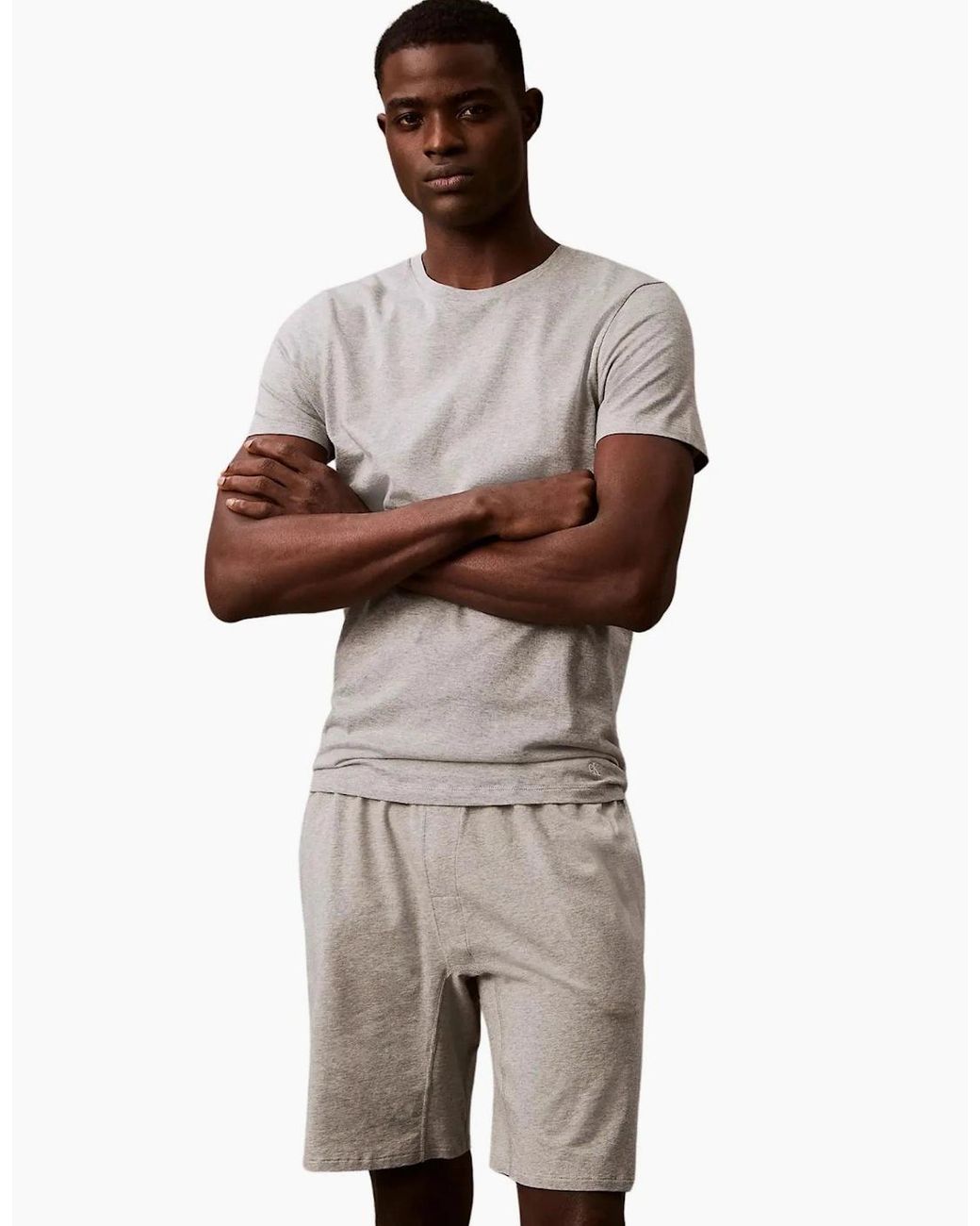 Calvin Klein Blue 3-Pack Cotton Classics Crew-Neck T-Shirts, Glacier for men
