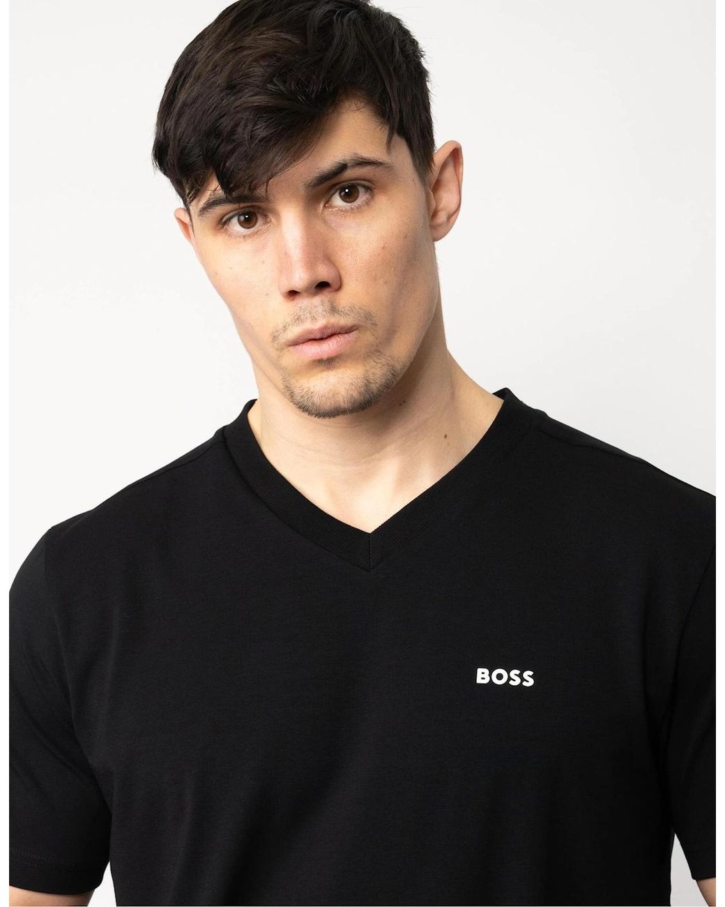 Boss Black Boss Tee V Stretch Cotton V-Neck T-Shirt for men