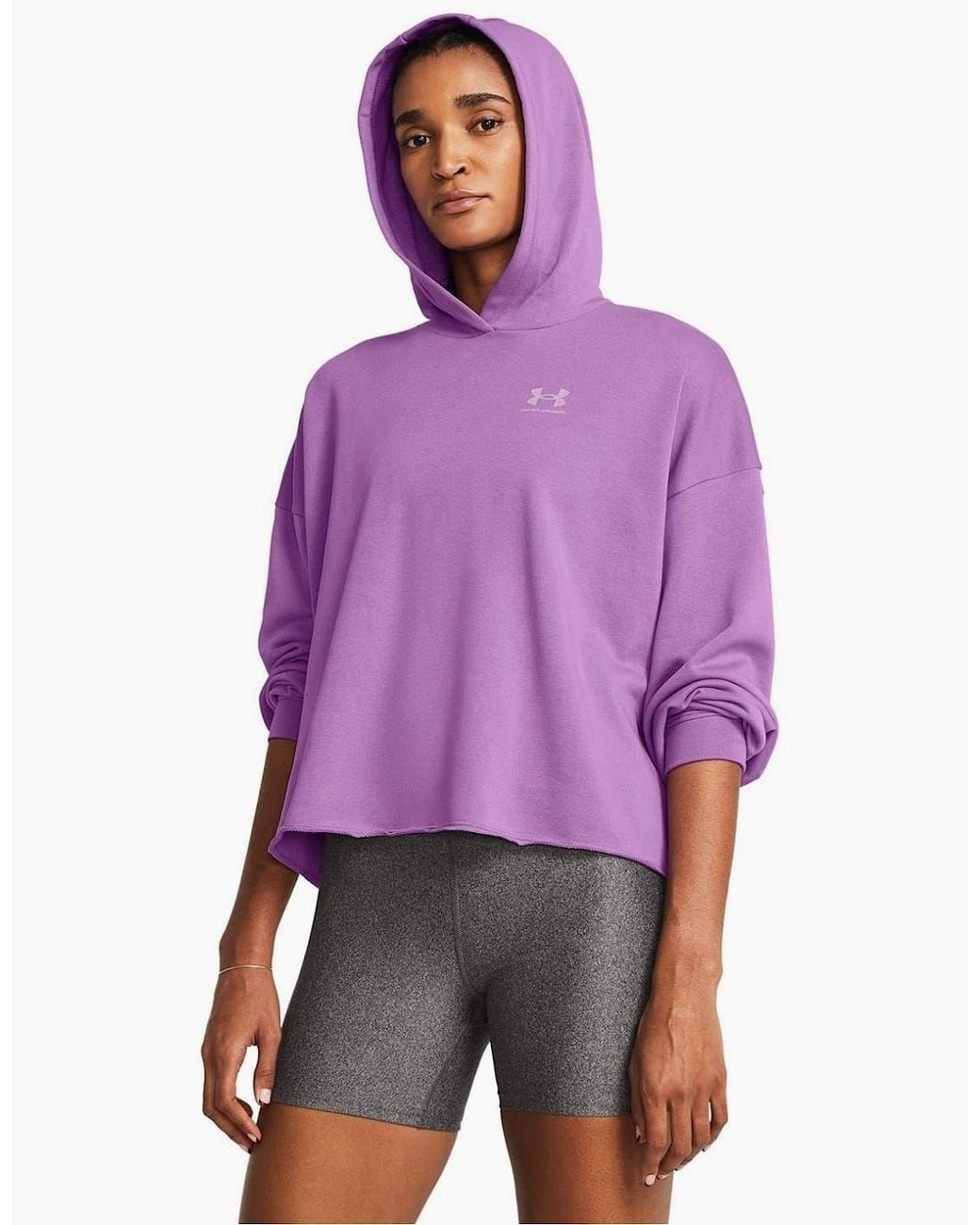 Under Armour Purple Rival Terry Crew Sweatshirt