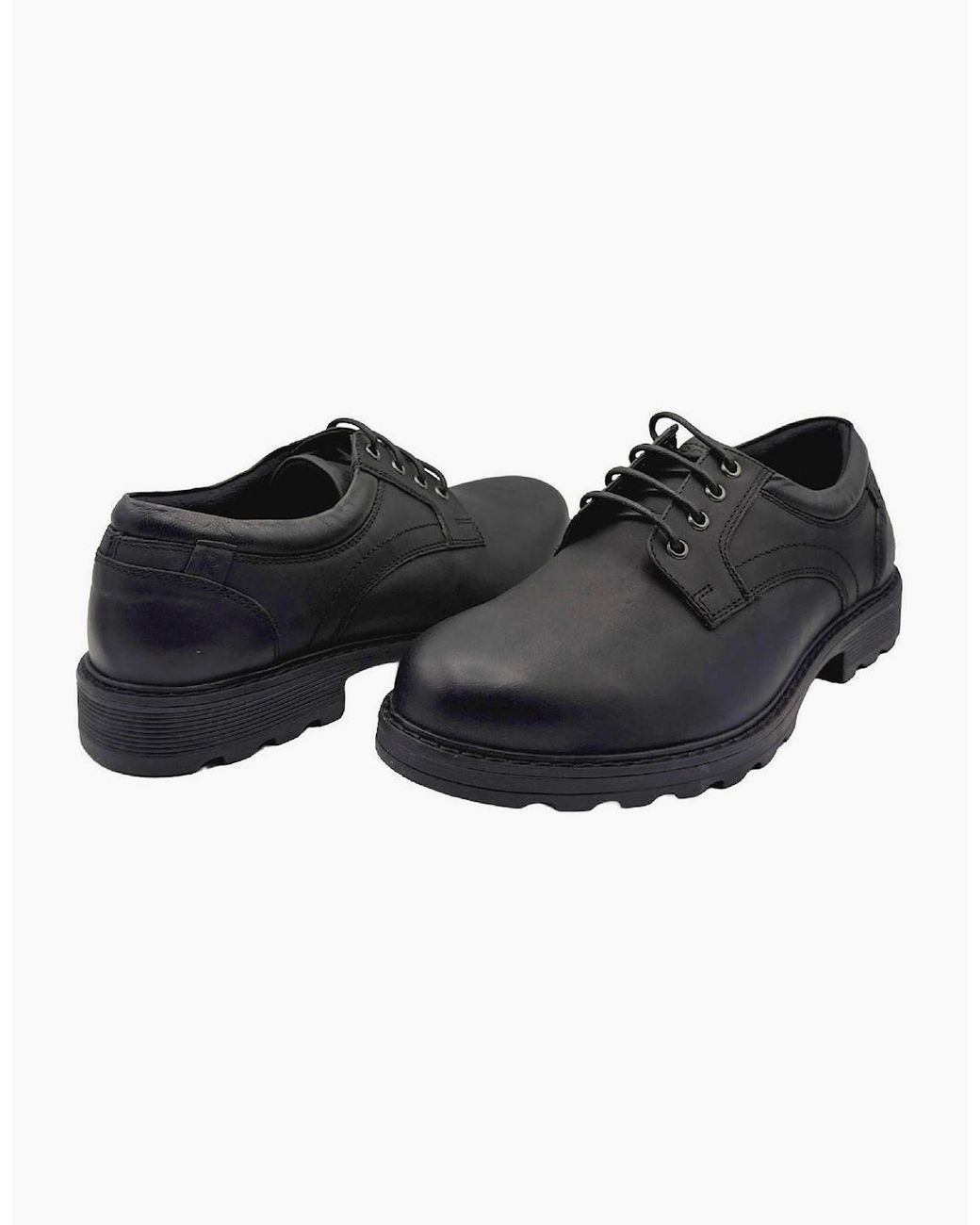Rockport Black Marshall Plain Toe Derby Shoes for men