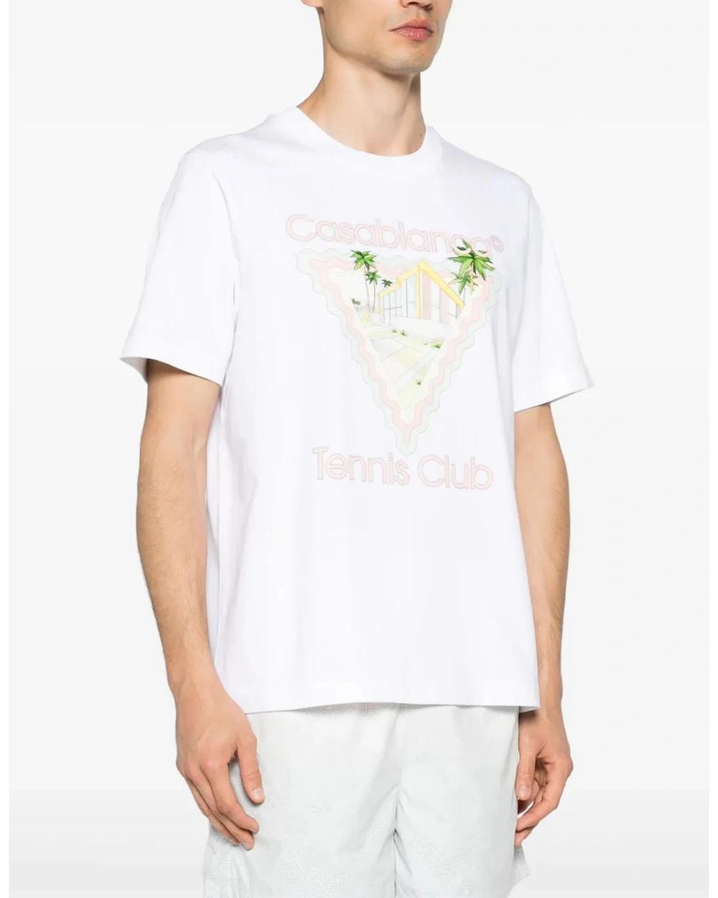 Casablanca White Maison De Reve Logo Printed T-Shirt for men