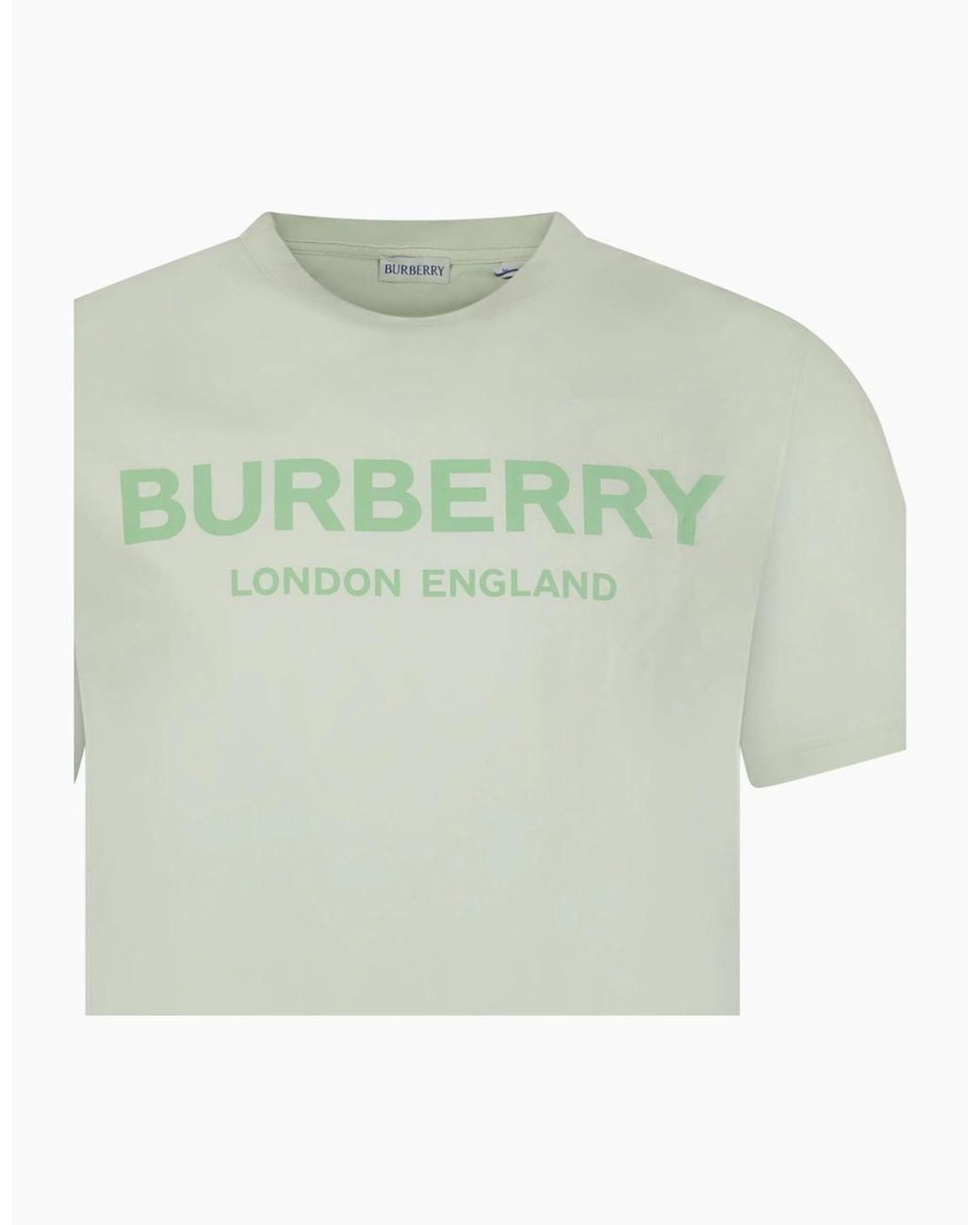 Burberry Green 'Ellison' London Logo Print T-Shirt Mint for men