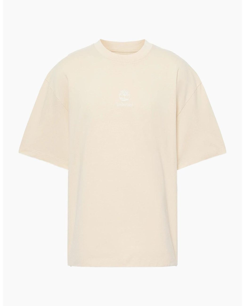 Timberland White Hampton Stack Logo Tee for men