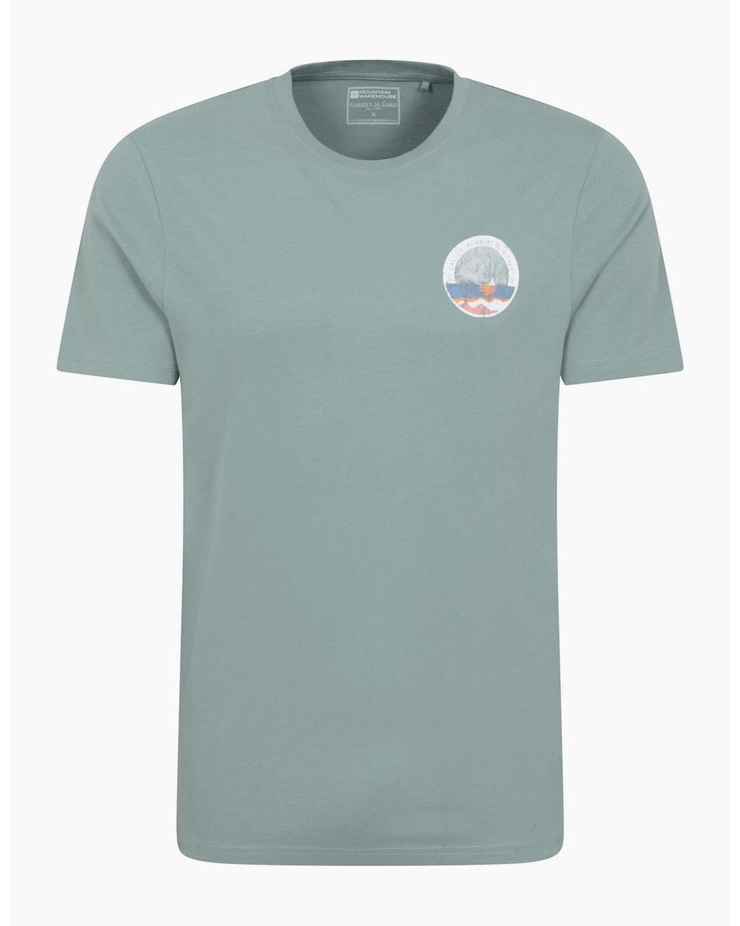 Mountain Warehouse Green St Davids Printed Organic T-Shirt for men