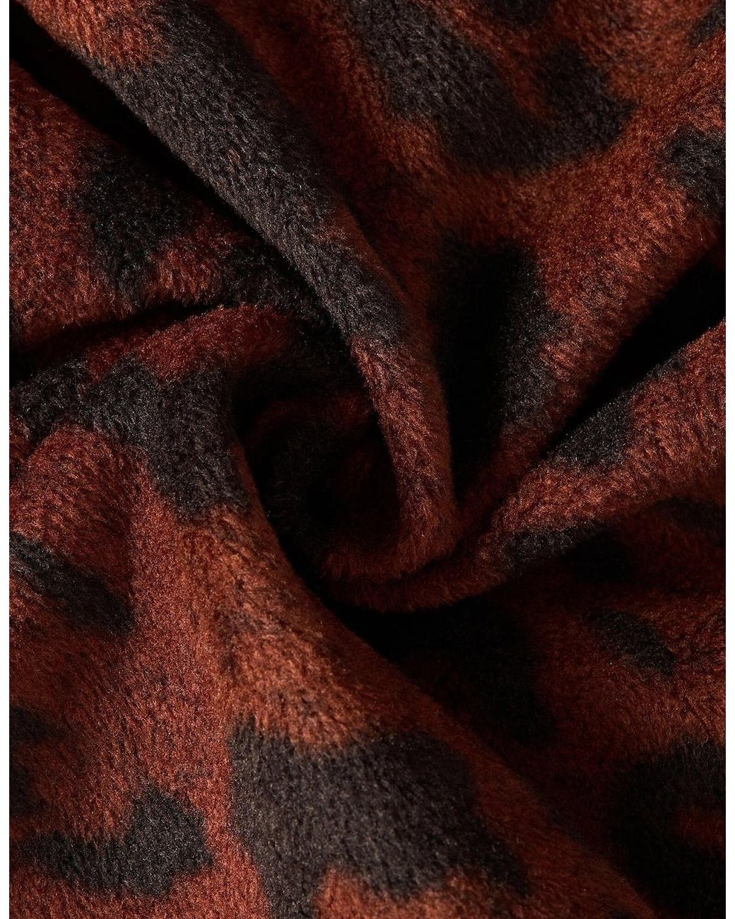 Regatta Brown Ladies Frankie Leopard Print Borg Half Zip Fleece
