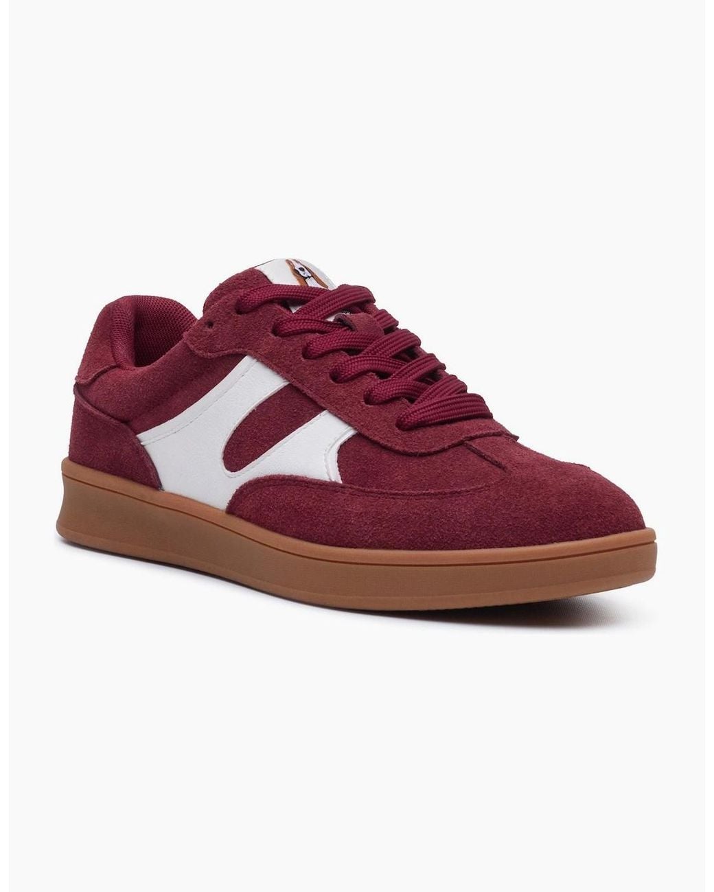 Hush Puppies Red Maura Suede Bordeaux Trainers