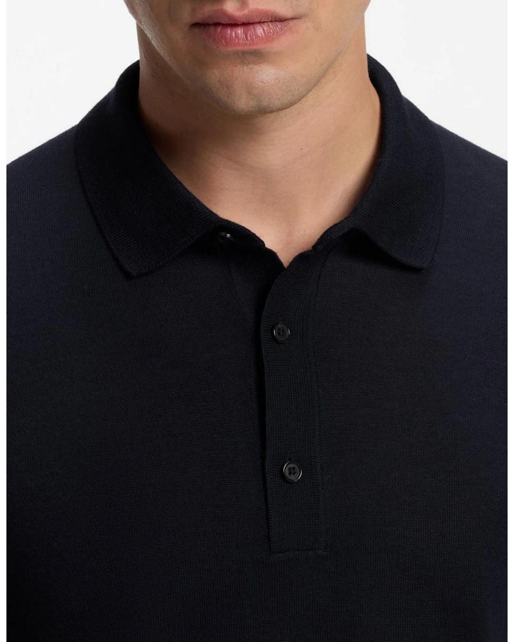 Boss Black H-Lancione Merino Wool Polo Sweater for men
