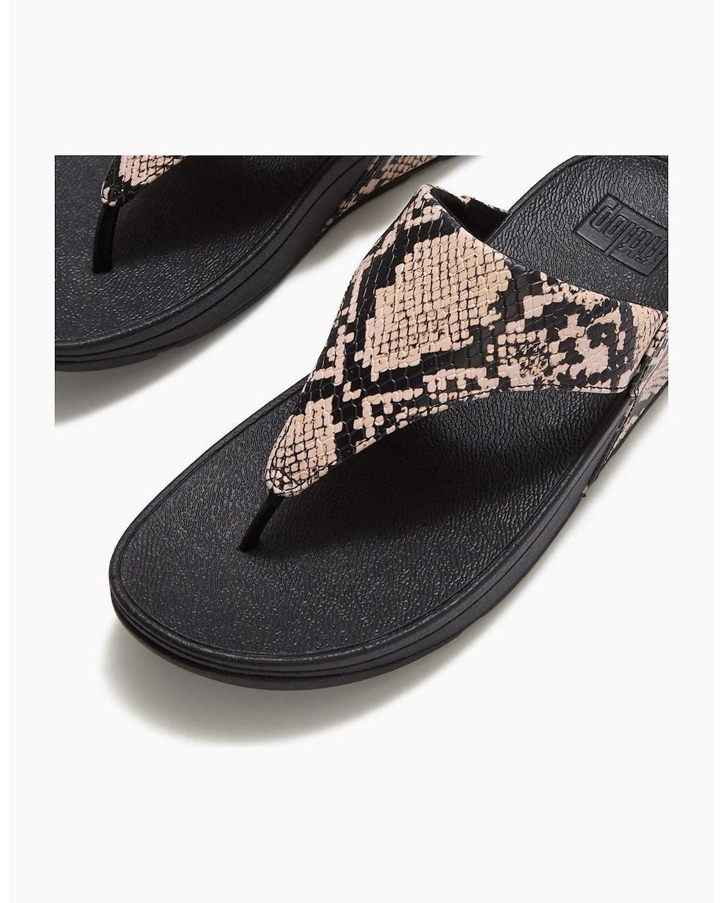 Fitflop Black Lulu Leather Hazy Taupe/ Sandals