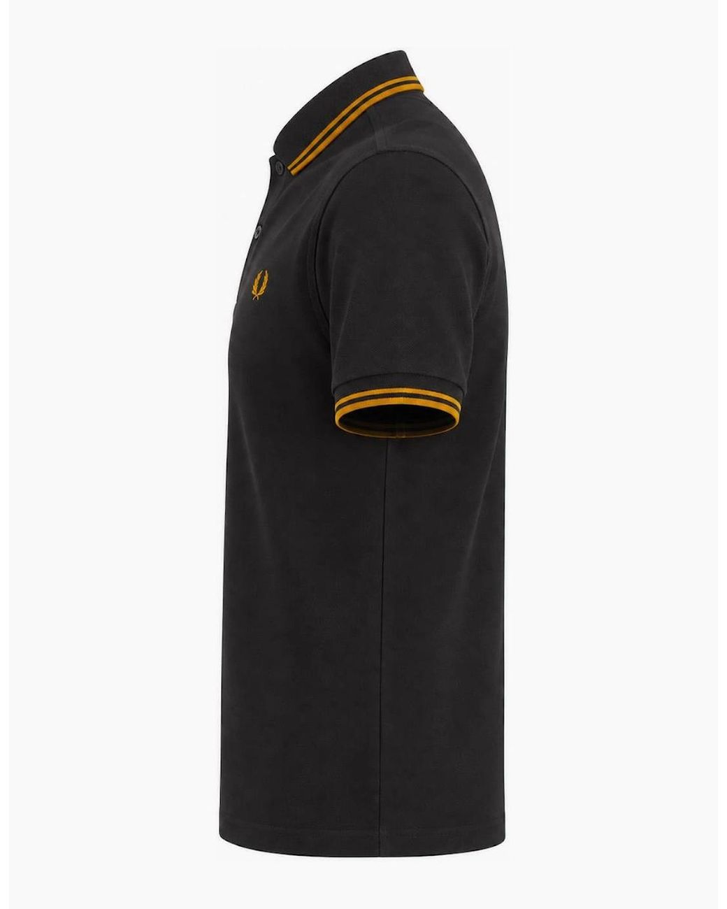 Fred Perry Black Twin Tipped Polo Shirt Anchor/Golden for men