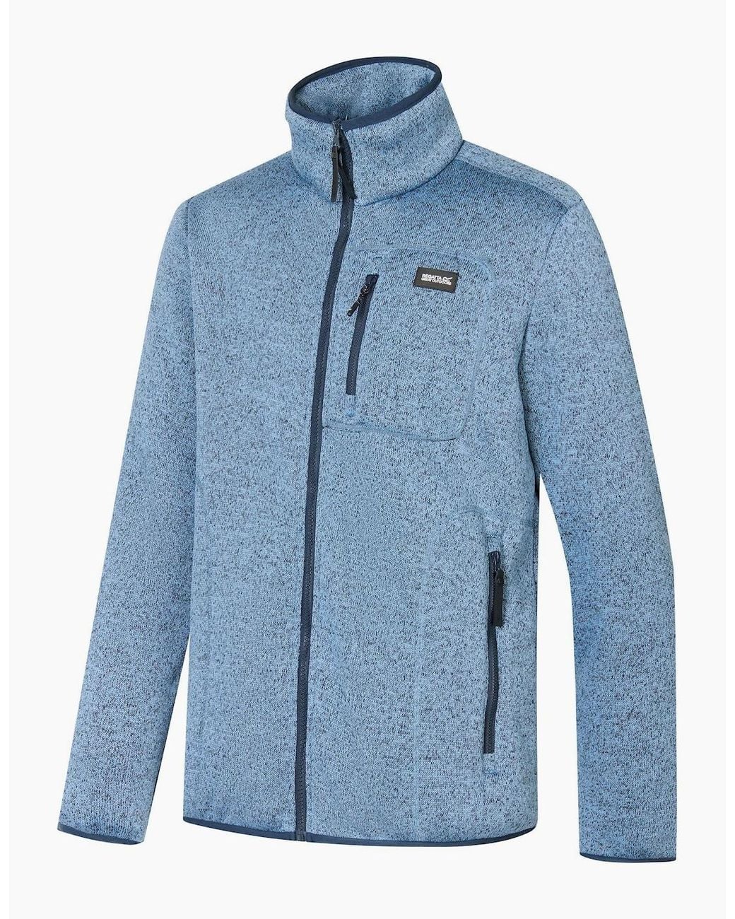 Regatta Blue Barlee Marl Full Zip Fleece Jacket for men