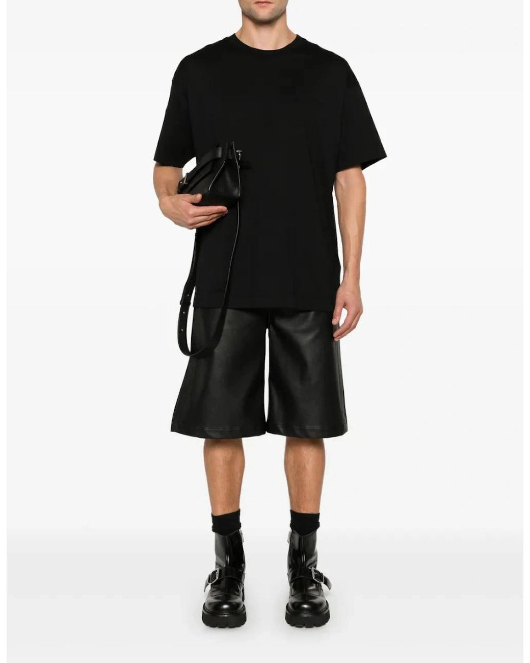 Givenchy Black Embossed Signature Logo T-Shirt for men