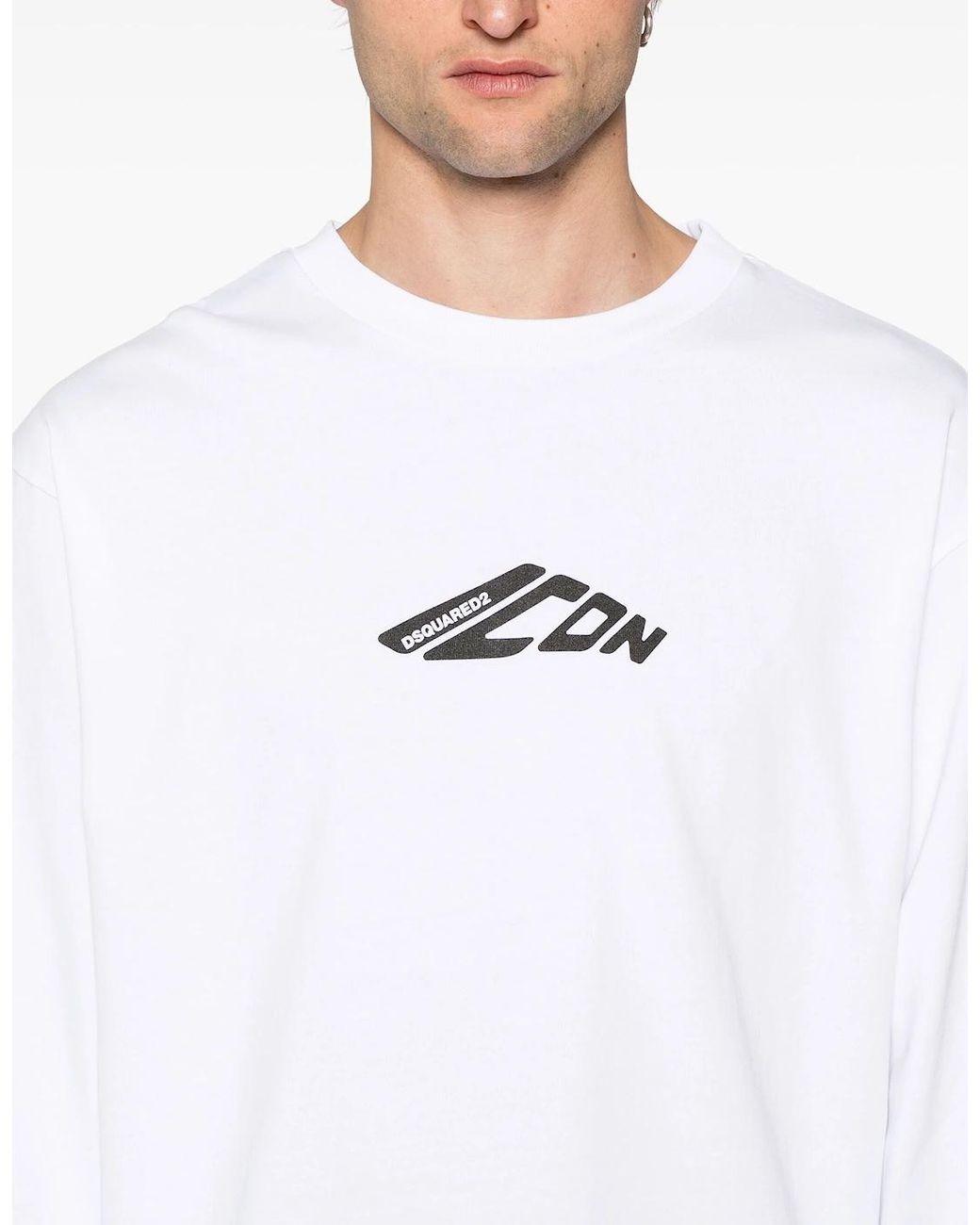 DSquared² White New Generation Icon Logo Sweatshirt for men