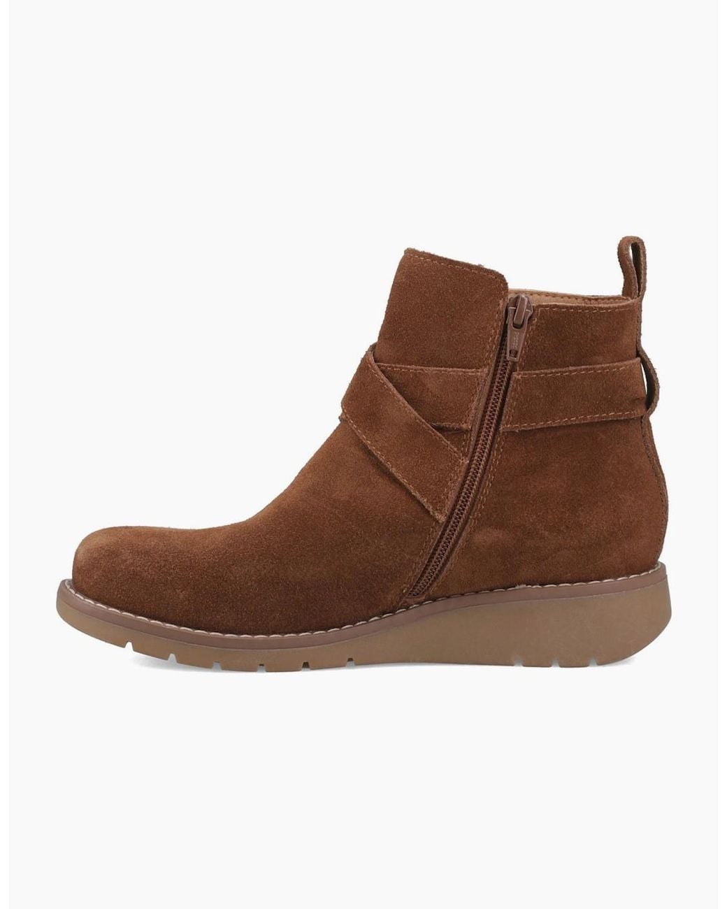 Hush Puppies Brown Lyra Suede Dark Tan Boots
