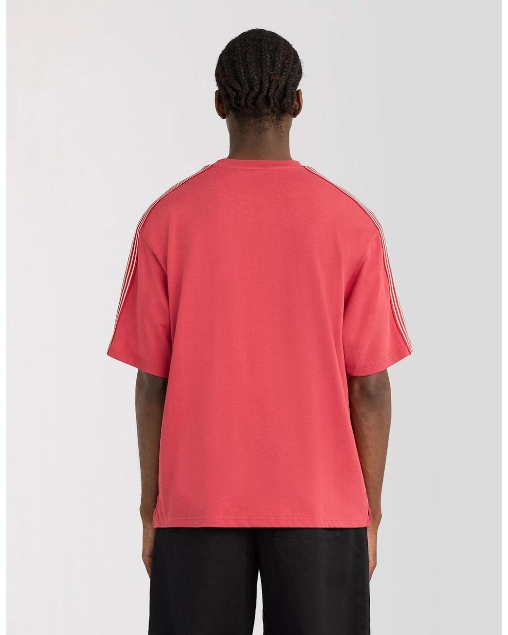 Lyle & Scott Red Stripe Taped Cotton T-Shirt for men