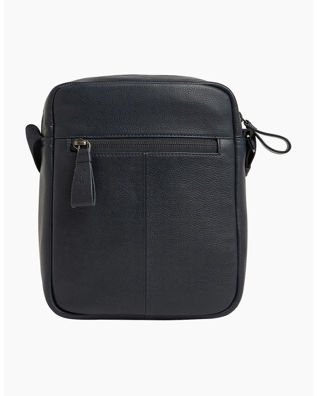 Oliver Sweeney Black Milled Leather Cross-Body Bag for men