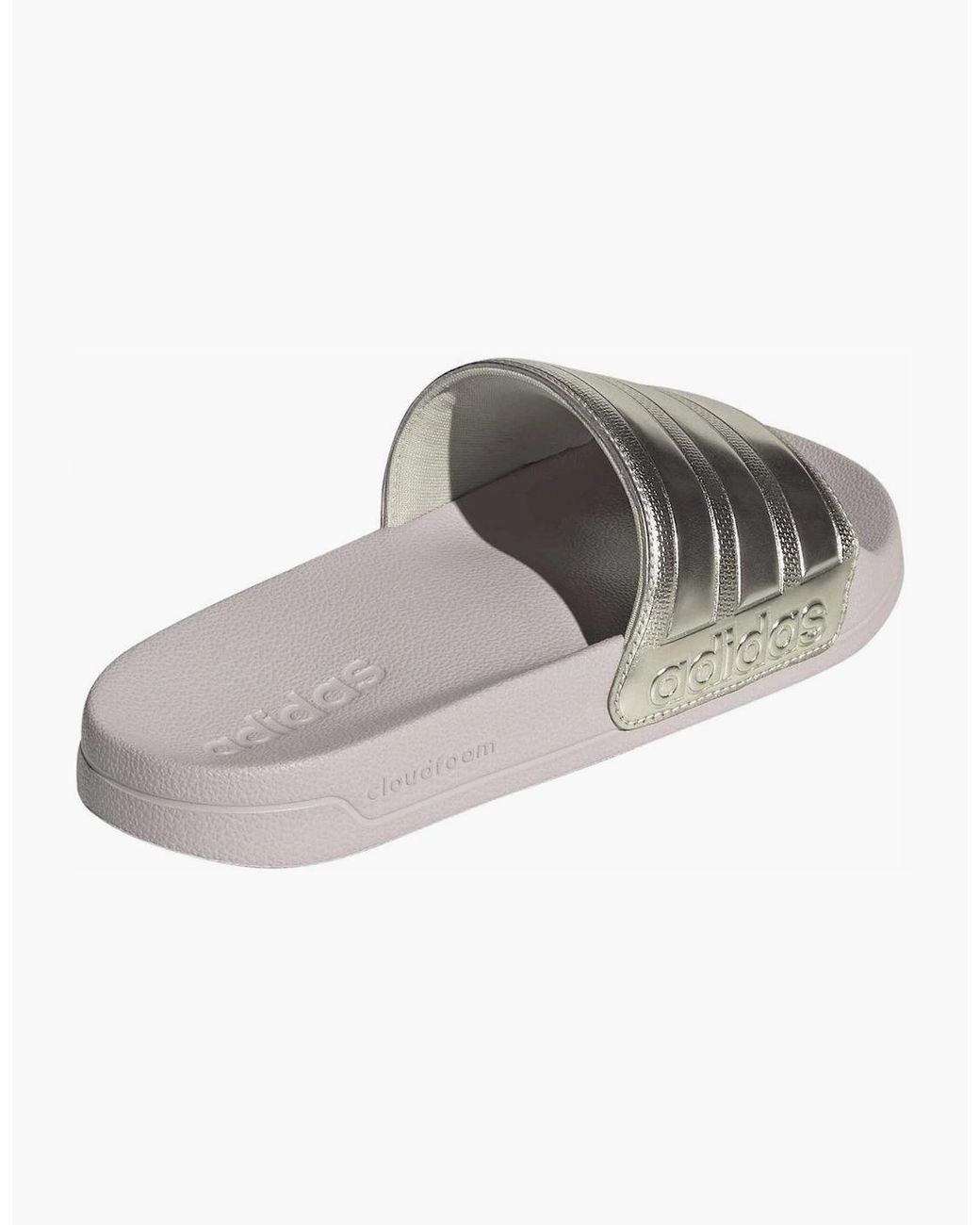 Adidas Metallic Adilette Slides With Three Stripes for men