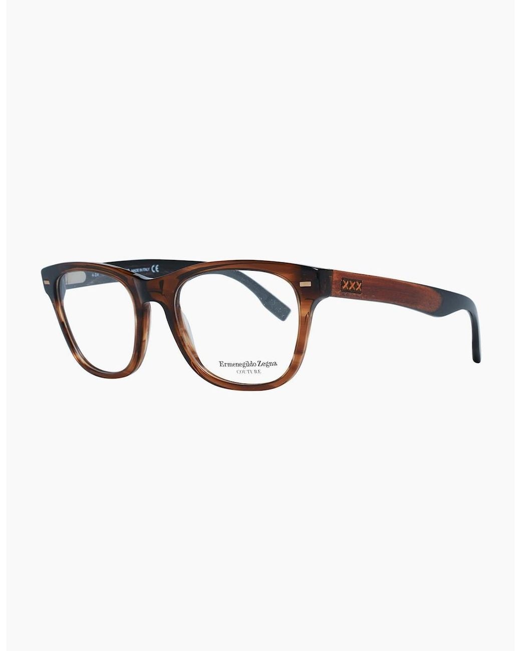Zegna Brown Optical Frame Zc5001 048 52 for men