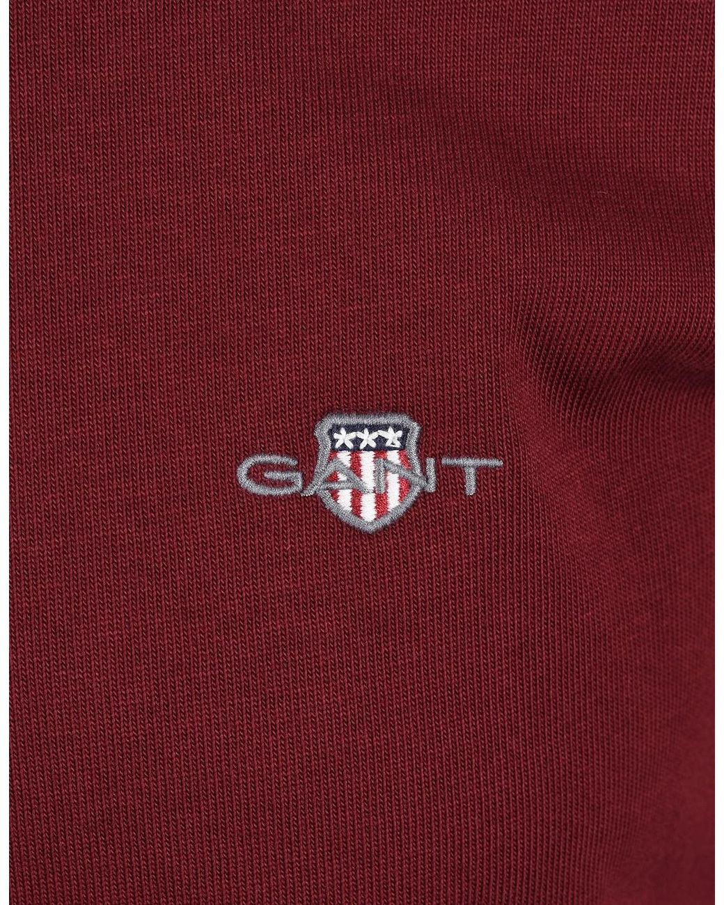 Gant Red Cord Collar Rugger Deep Grape Wine for men