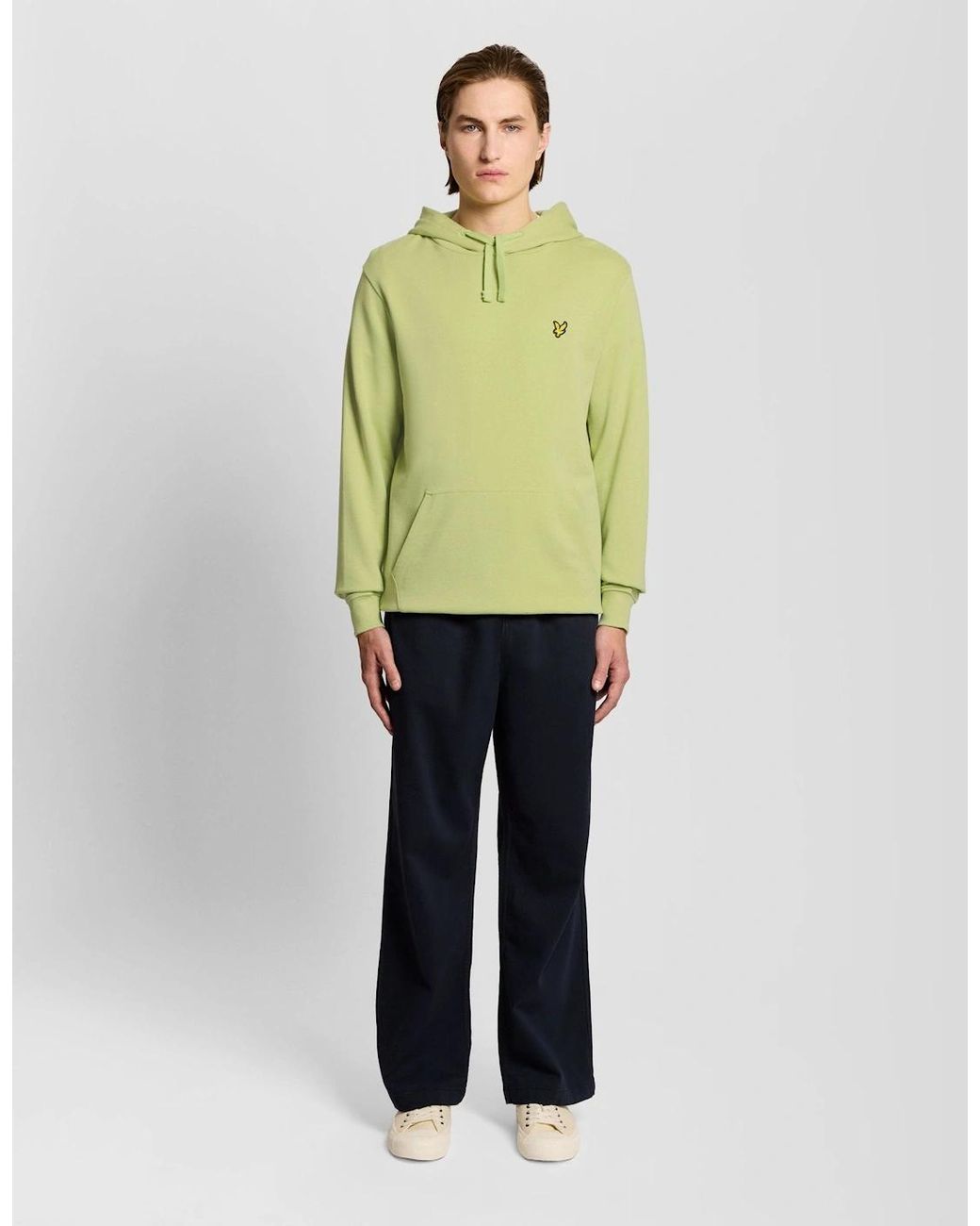 Lyle & Scott Green Loopback Cotton Hoodie for men