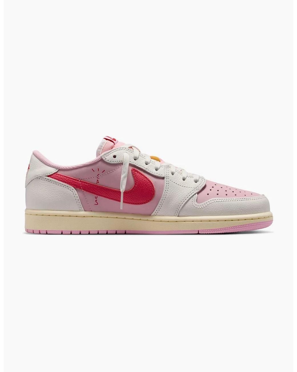 Nike Pink Travis Scott Jordan 1 Low Tropical