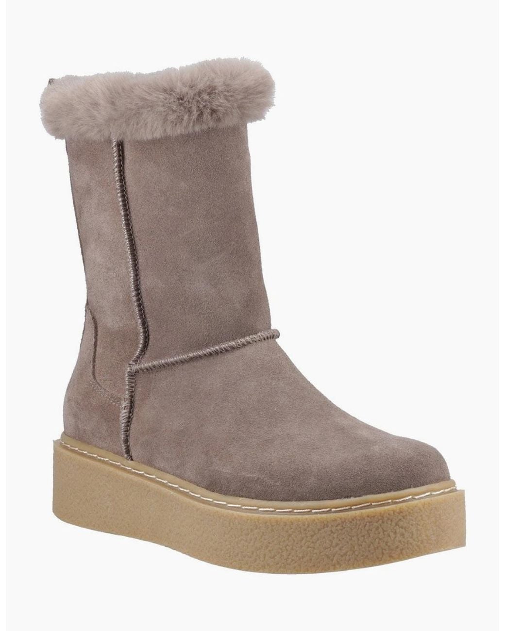 Hush Puppies Brown Becca Mid Boot Mid Calf Boots Taupe