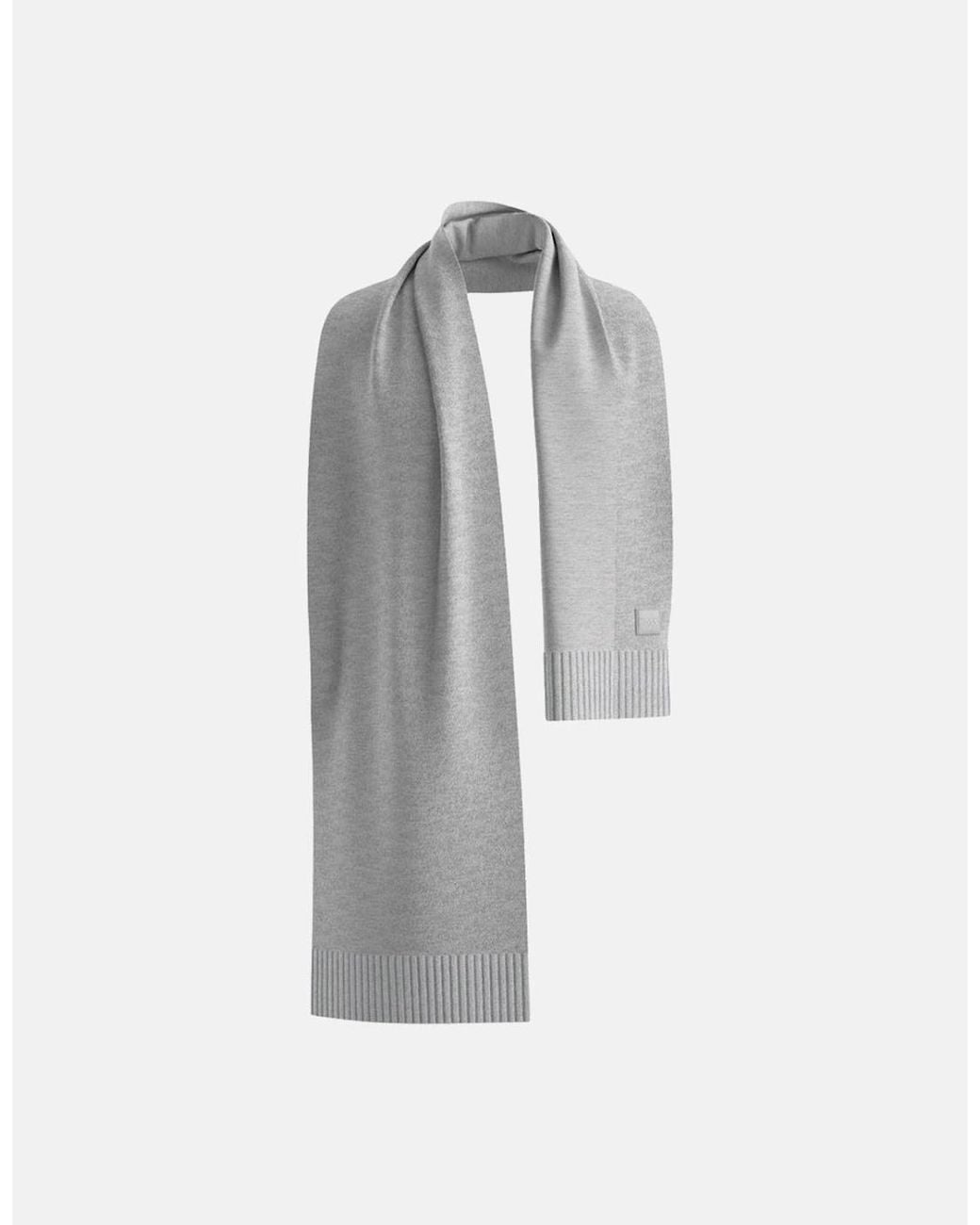Boss Gray Boss Akaio Knitted Scarf