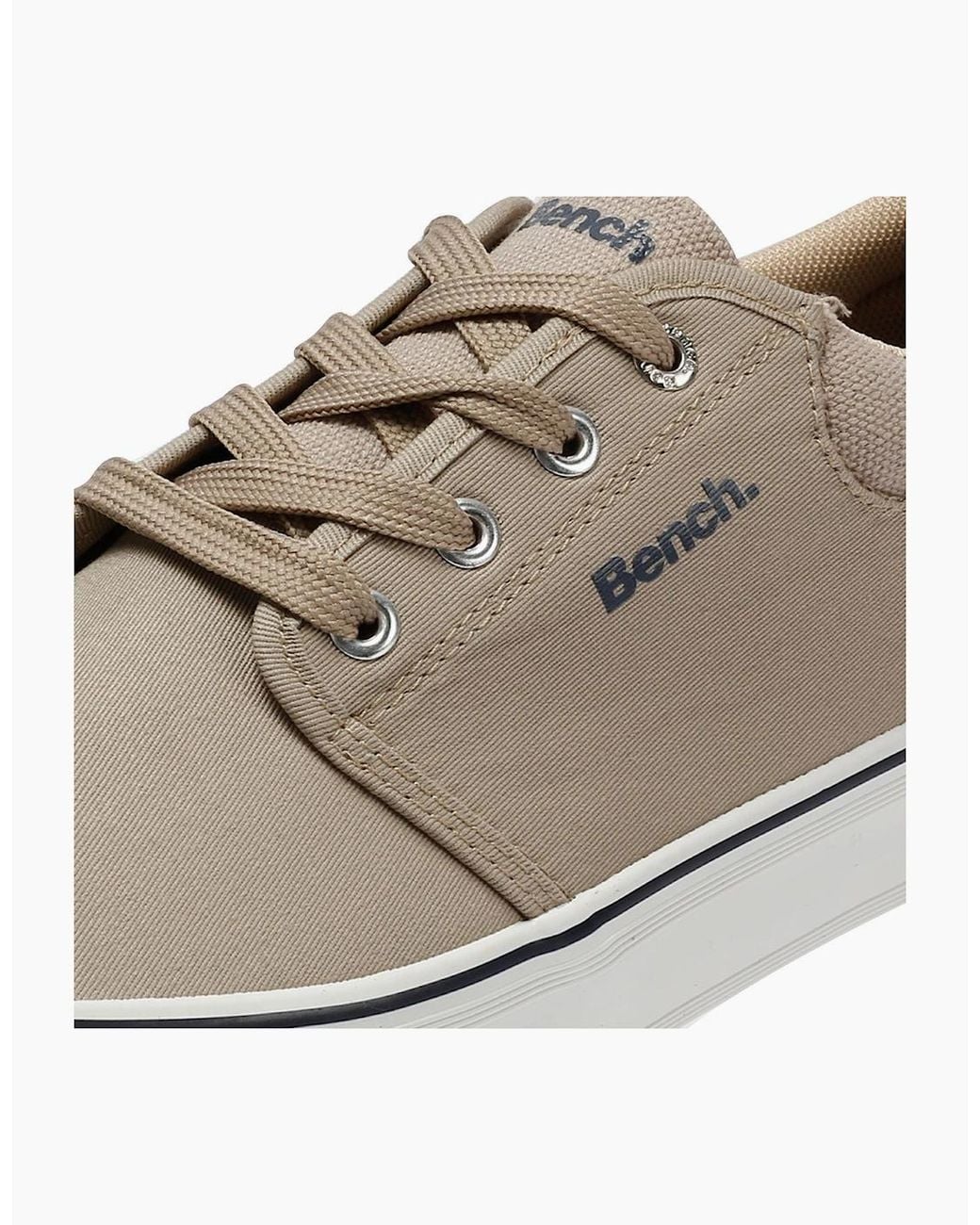 Bench White Donnie Canvas Sand Trainers for men