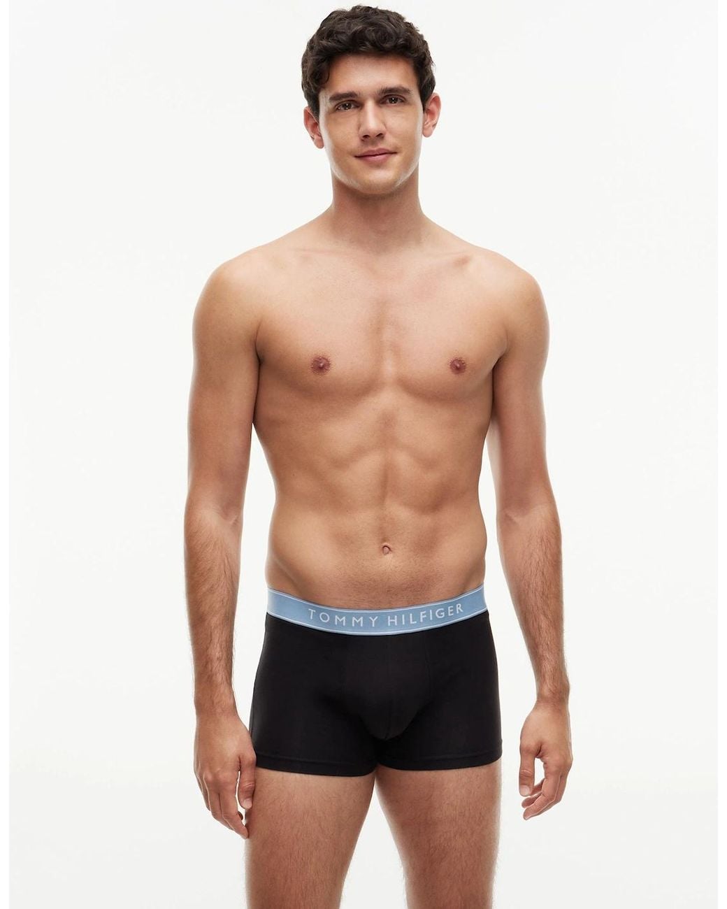 Tommy Hilfiger Blue 3 Pack Waistband Logo Trunks for men