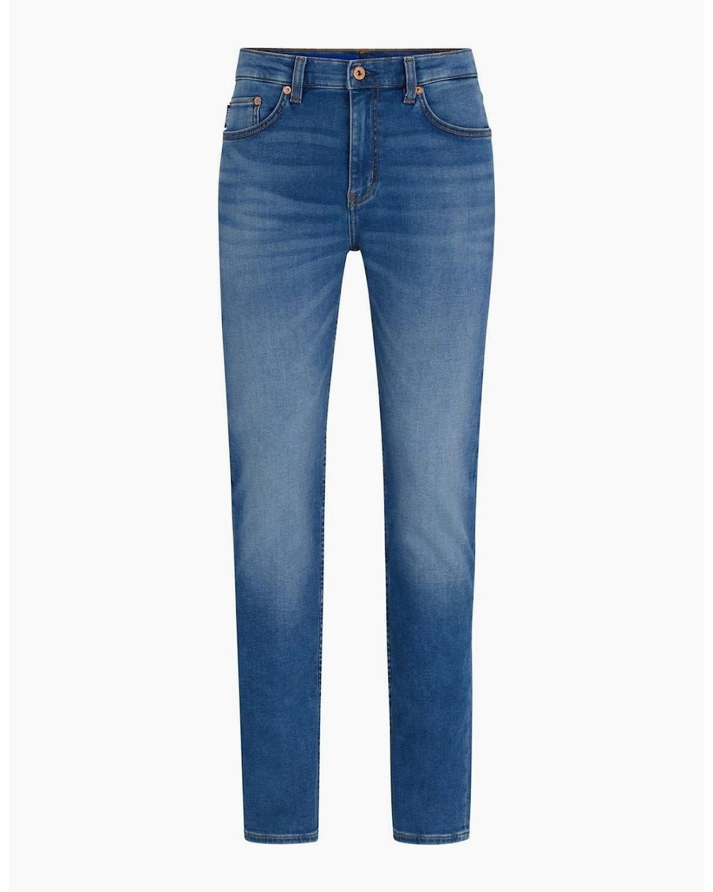 Boss Blue Five Pocket Design Slim Fit Jeans for men