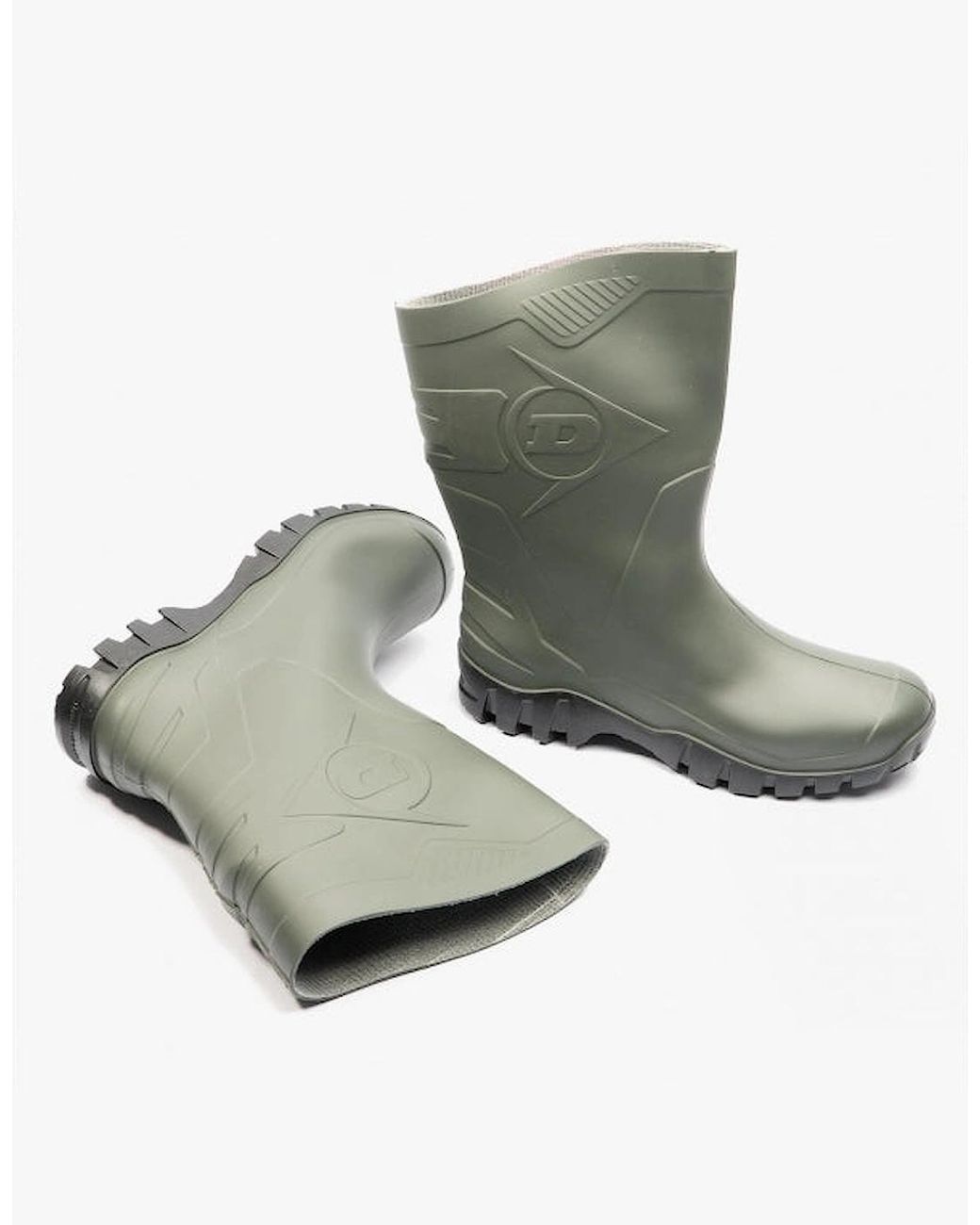 Dunlop Green Dee Half Length Wellington Boots for men