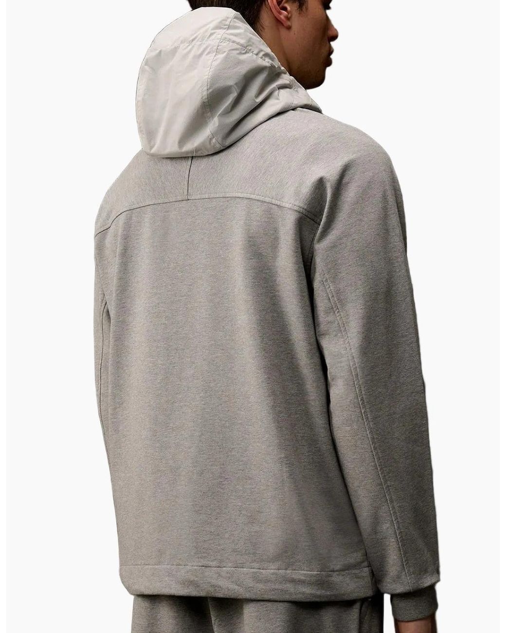 C P Company Gray Metropolis Stretch Fleece Hoodie for men
