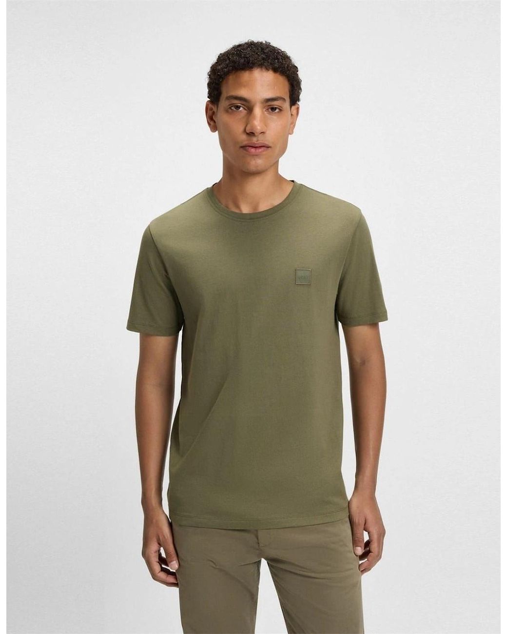 Boss Green Tales T-Shirt With Logo Patch Premium Cotton for men