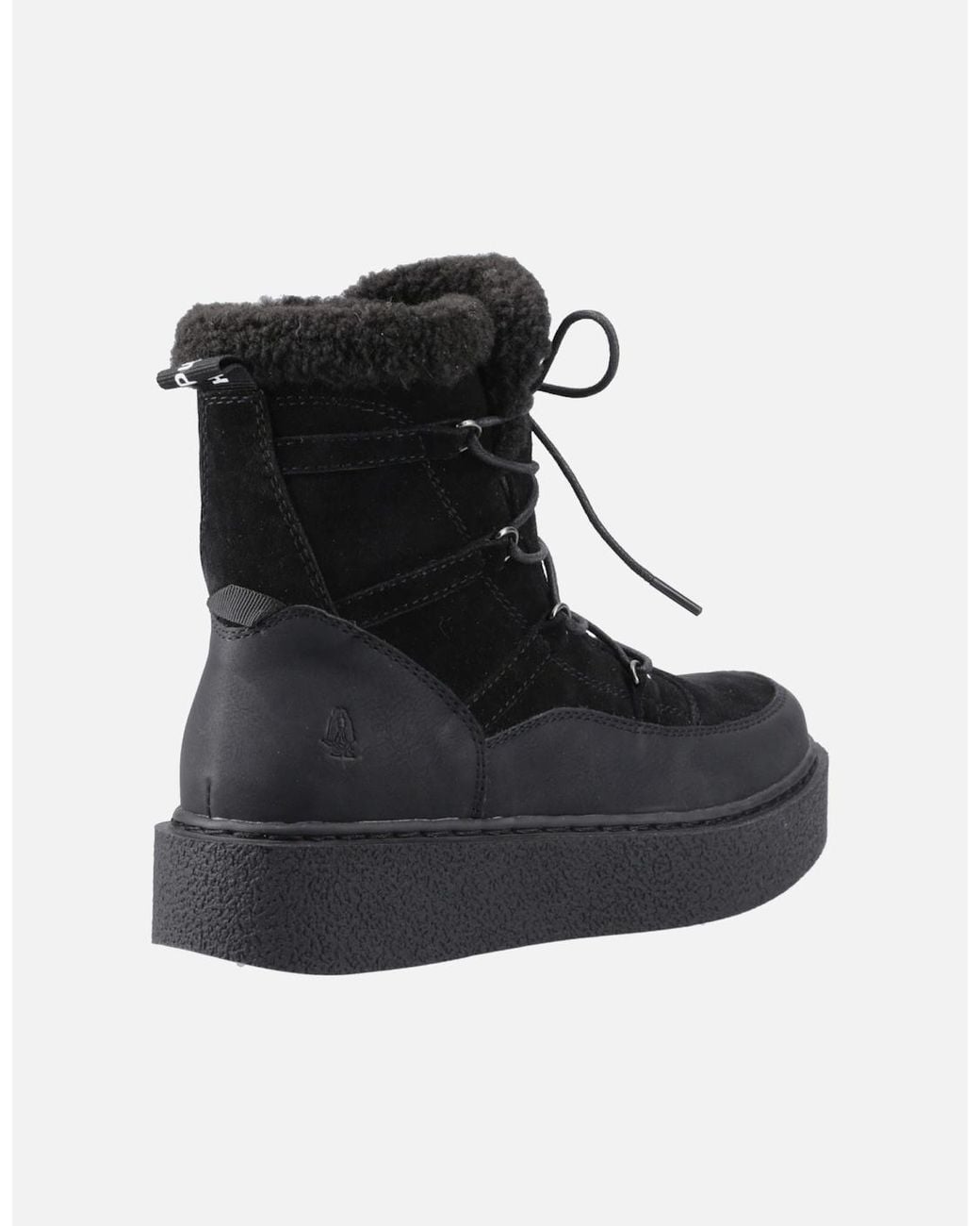 Hush Puppies Black Bronte Suede Winter Mid Calf Boots